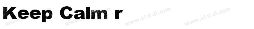 Keep Calm r字体转换